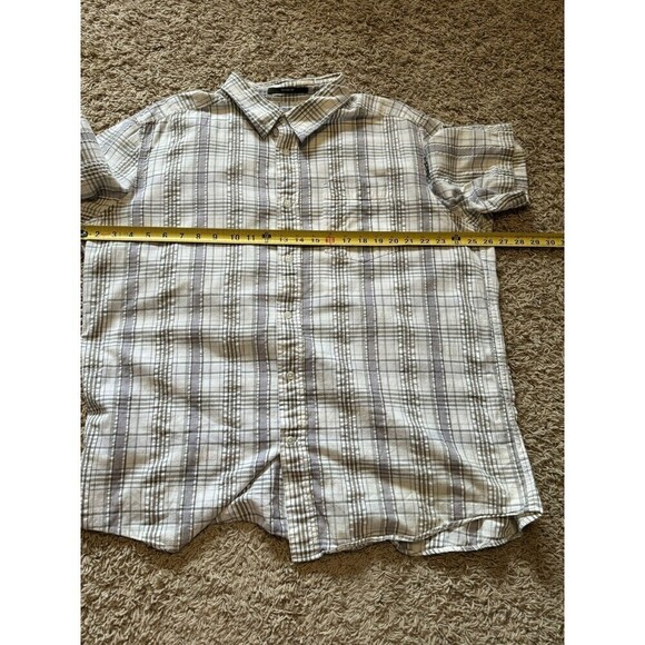 Eddie Bauer Button Up Shirt Mens XL Short Sleeve Plaid Multicolor Classic Fit - Picture 8 of 8